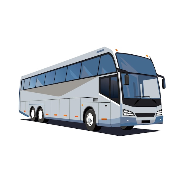 Realistisches Busvektor-Illustrationskonzept