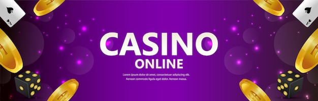 Realistisches casino-glücksspiel mit goldmünze