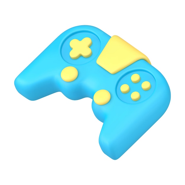 Realistisches d-Symbol diagonal platzierter Spiel-Joystick mit Tasten für Virtual-Reality-Gaming-Vektor