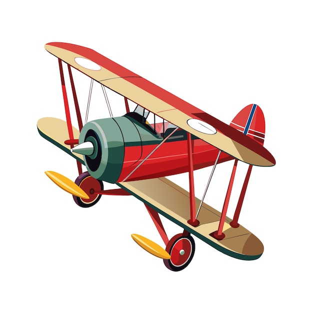 Realistisches Flugzeugvektor-Illustrationskonzept