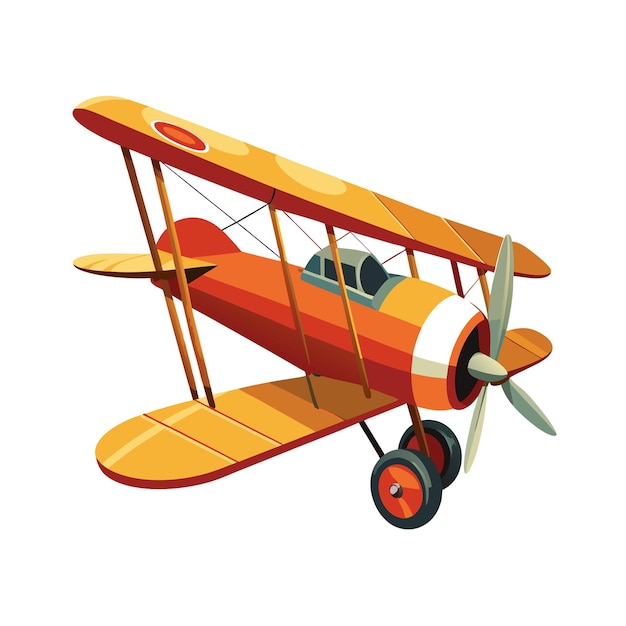 Realistisches Flugzeugvektor-Illustrationskonzept