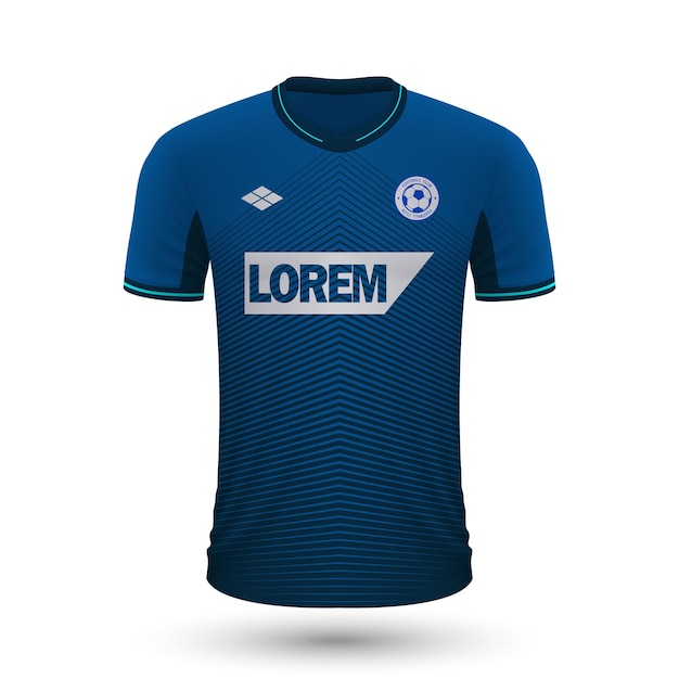 Realistisches Fußballtrikot Hoffenheim 2022, Trikotvorlage für Fuß