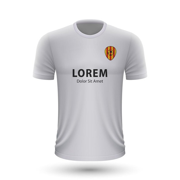 Realistisches fußballtrikot valencia