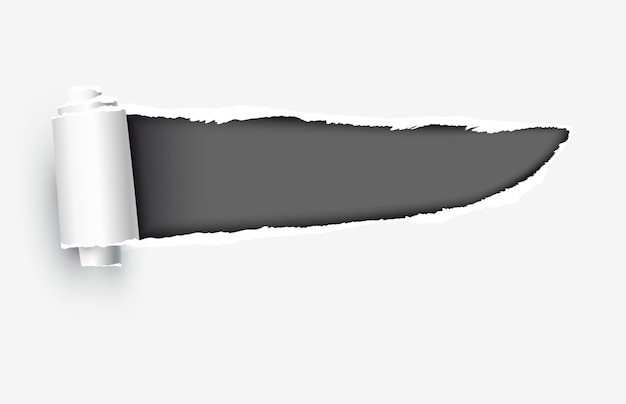 Realistisches heftiges Papier mit zerrissenen Rändern