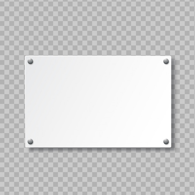 Realistisches leeres Schild auf transparentem Hintergrund. Leeres Türschild