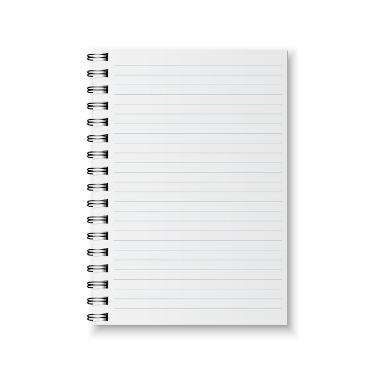 Vektor realistisches notizbuch