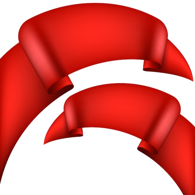 Realistisches rotes dekoratives Band.