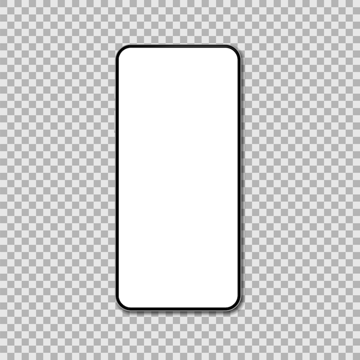 Vektor realistisches smartphone-mockup handy-display vorderansicht mock-up vektor-illustration