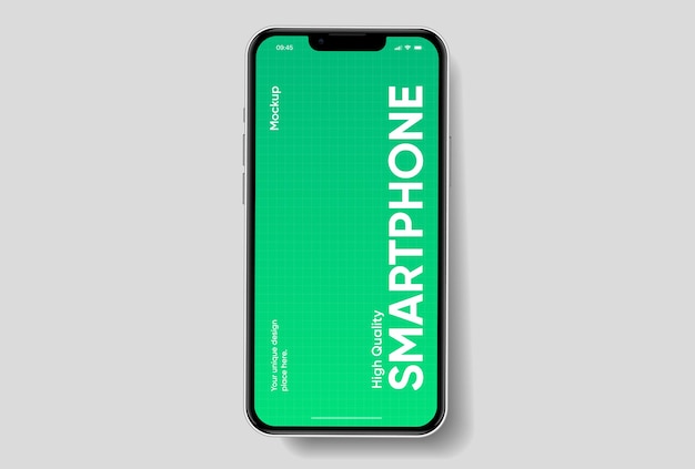 Realistisches Smartphone-Mockup Mobiltelefonvektor mit isoliertem auf weißem Hintergrund Vorderseite des Geräts