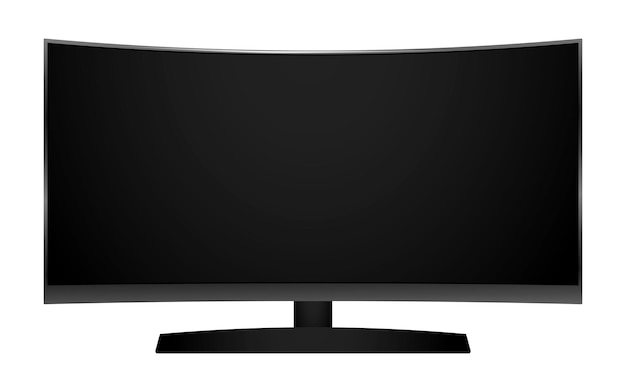 realistisches TV-LED-LCD-isoliert oder LCD-Plasma-Breitbild-TV-Modell, 3D-Rendering