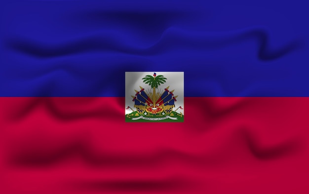 Realistisches Vektor-Flaggedesign von Haiti