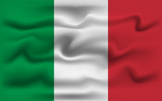 Realistisches Vektor-Flaggedesign von Italien