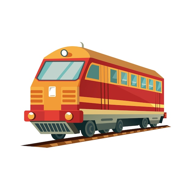 Realistisches Zugvektor-Illustrationskonzept