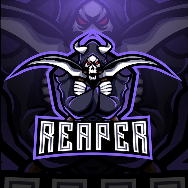Reaper esport maskottchen logo design