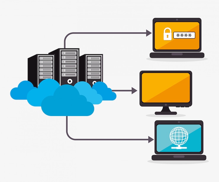 Vektor rechenzentrum und hosting