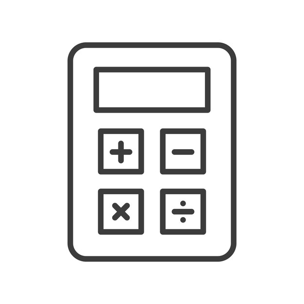 Rechner-Symbol für Rechnungslegung, Berechnung und Berechnung von Rechnern