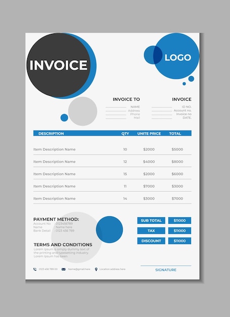 Vektor rechnungsvorlagendesign billing cash voucher money receipt cash memo layout design mit mockup