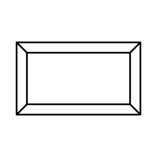Rechteck-Rahmenform-Symbol dekoratives Vintage-Rand-Doodle-Element für einfaches Banner-Design