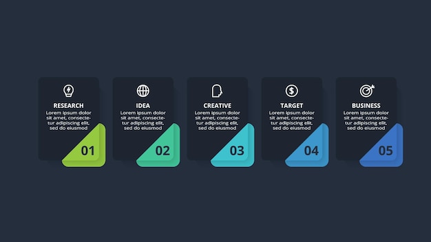 Rechtecke Infografik Visualisierung von Geschäftsdaten