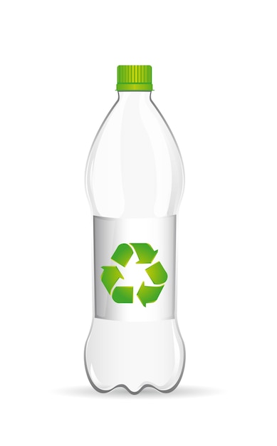 Vektor recycelte flasche