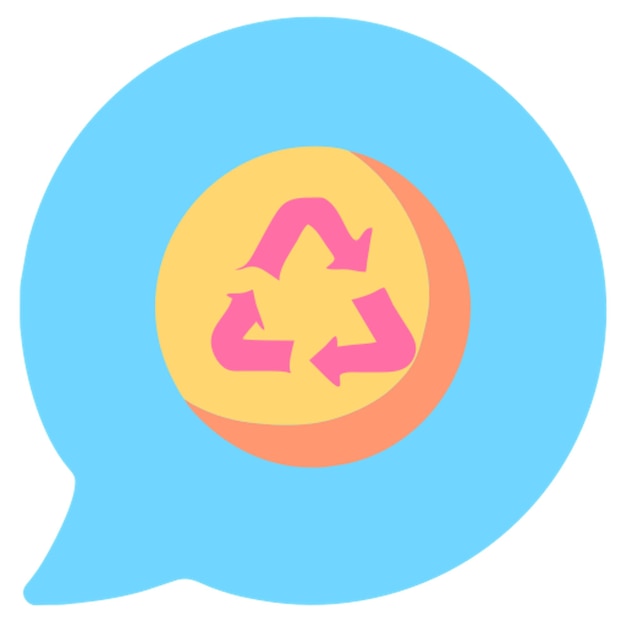 Vektor recycle-chat-symbol