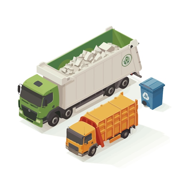 Recycle_waste_bins_and_garbage_truck_vector