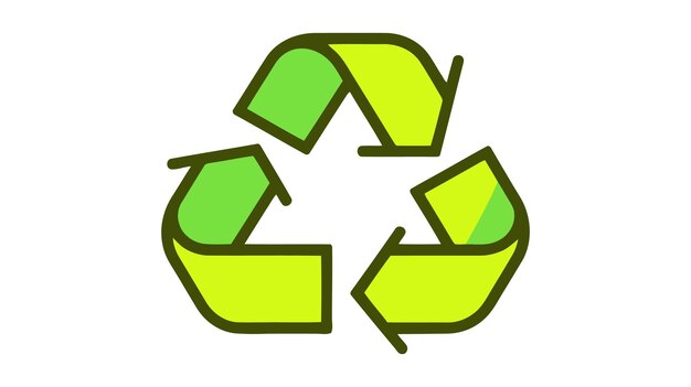 Recycle-Zeichen auf weißem Hintergrund. Vektor-Web-Symbol