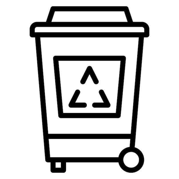 Vektor recycling bin-icon-vektorbild kann für öffentliche versorgungsunternehmen verwendet werden