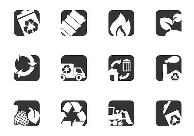 Recycling-icon-set