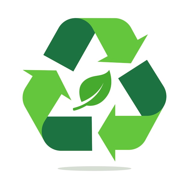 Recycling-Schild mit Blatt