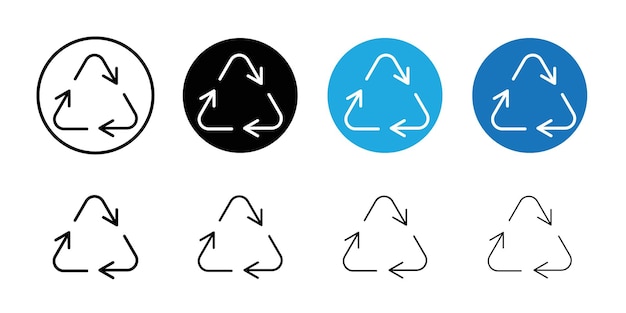 Recycling-Symbol Einfaches Umrisse-Vektor-Logo