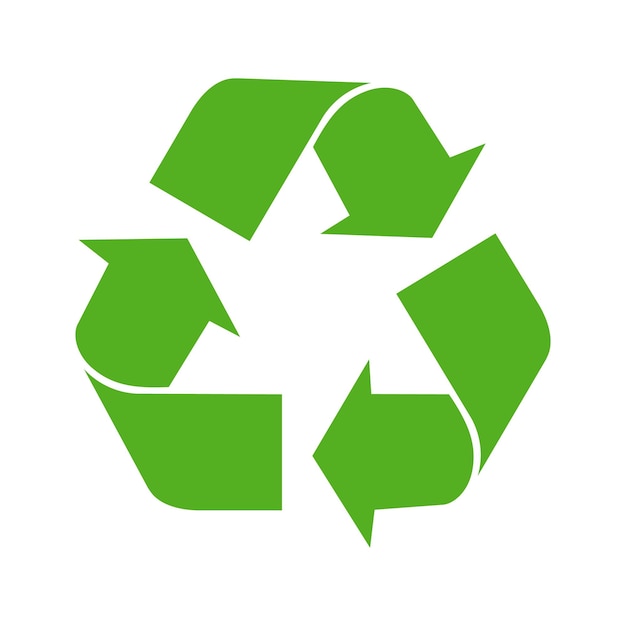 Recycling-symbol-symbol recycling- und rotationspfeil-symbol vektorillustration