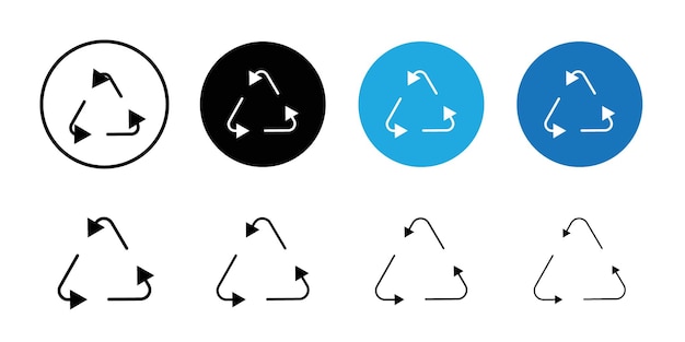 Recycling-Symbol Umriss der Dünnsatzverpackungsreihe