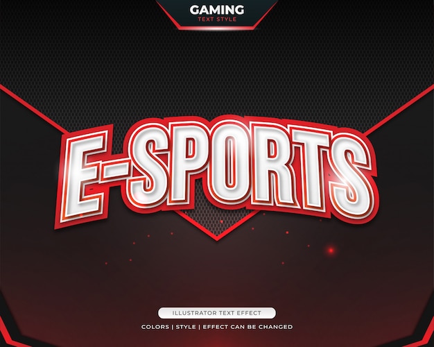 Red bold text style für das e-sport team