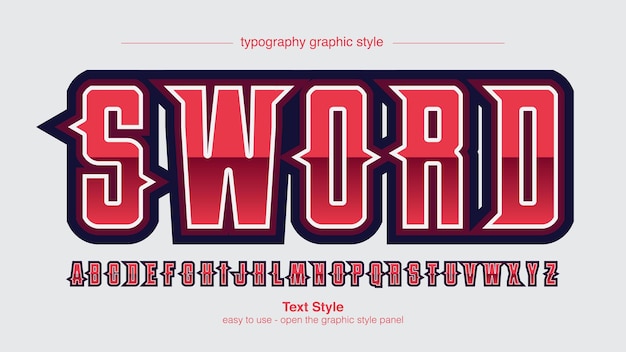 Red chrome gaming sport typografie