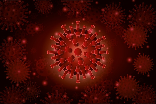 Red Covid 19 Virus