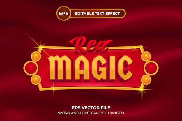 Red Magic editierbarer Texteffekt