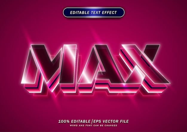 Red max neontexteffekt editierbar