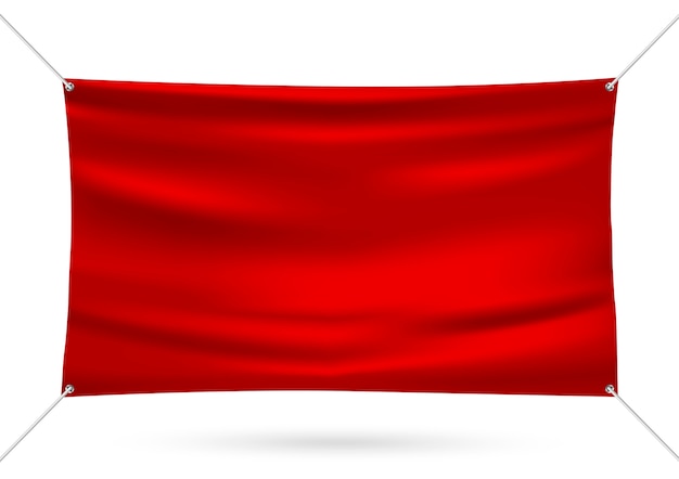 Vektor red mock up vinyl banner