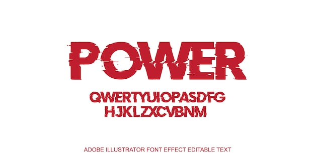 Red power editierbarer texteffekt