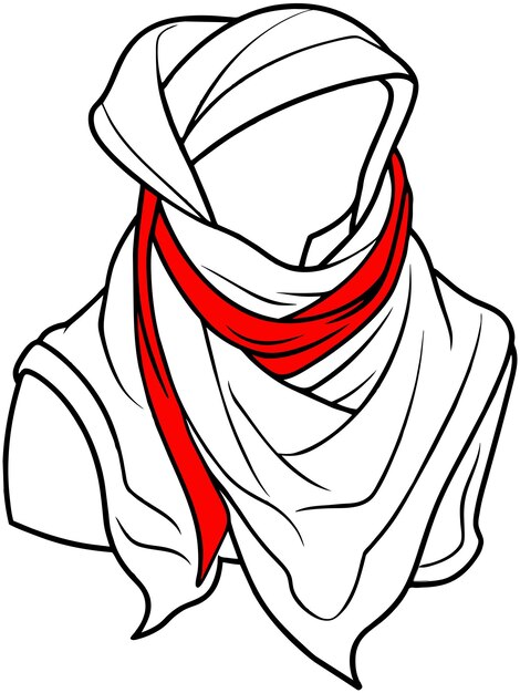 Vektor red scarf-vektorgrafiken illustration eps-quelldateiformat verlustloses skalierung icon-design