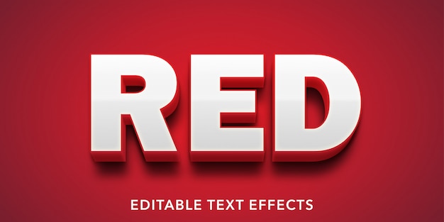 Red text 3d style bearbeitbarer texteffekt