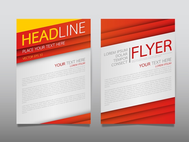Vektor red vorlage abdeckung business broschüre layout.
