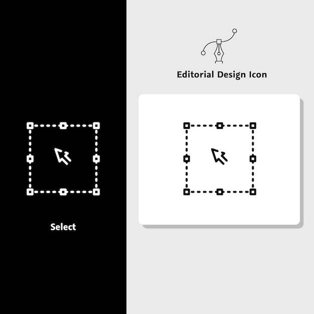 Redaktionelles design-symbol vektor-design-symbon