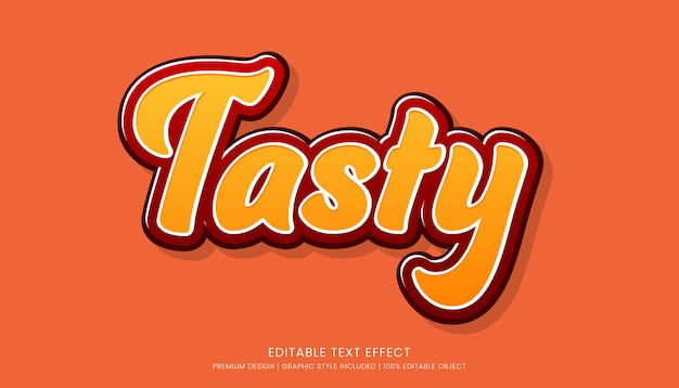 redigierbare Lebensmittel-Text-Effekt-Vorlage 3D-Fettdruck-Typografie-Stil Lebensmittel-Logo und Fast-Food-Marke