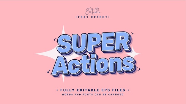 redigierbare Super-Aktionen Text-Effektphographie-Logo