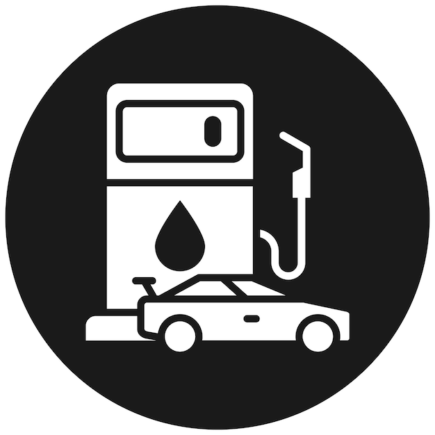 Vektor refuel-vektor-symbol kann für auto racing-ikonen verwendet werden