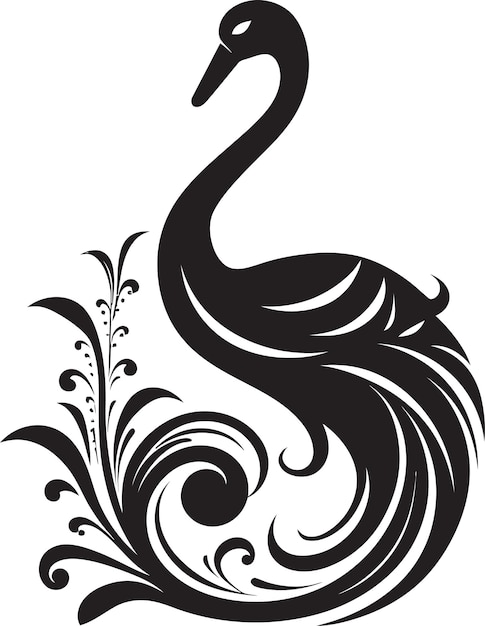Vektor regal celebration black swirl logo witziges heirats-swirl abstraktes design