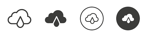 Regen-Symbol Einfaches Umrisse-Vektor-Logo