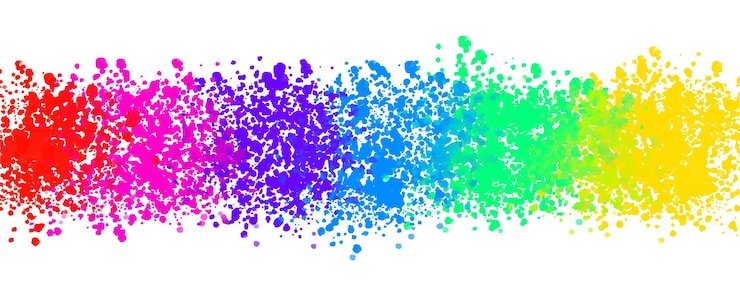 Vektor regenbogen-aquarell-spritzer. aquarell-banner-hintergrund